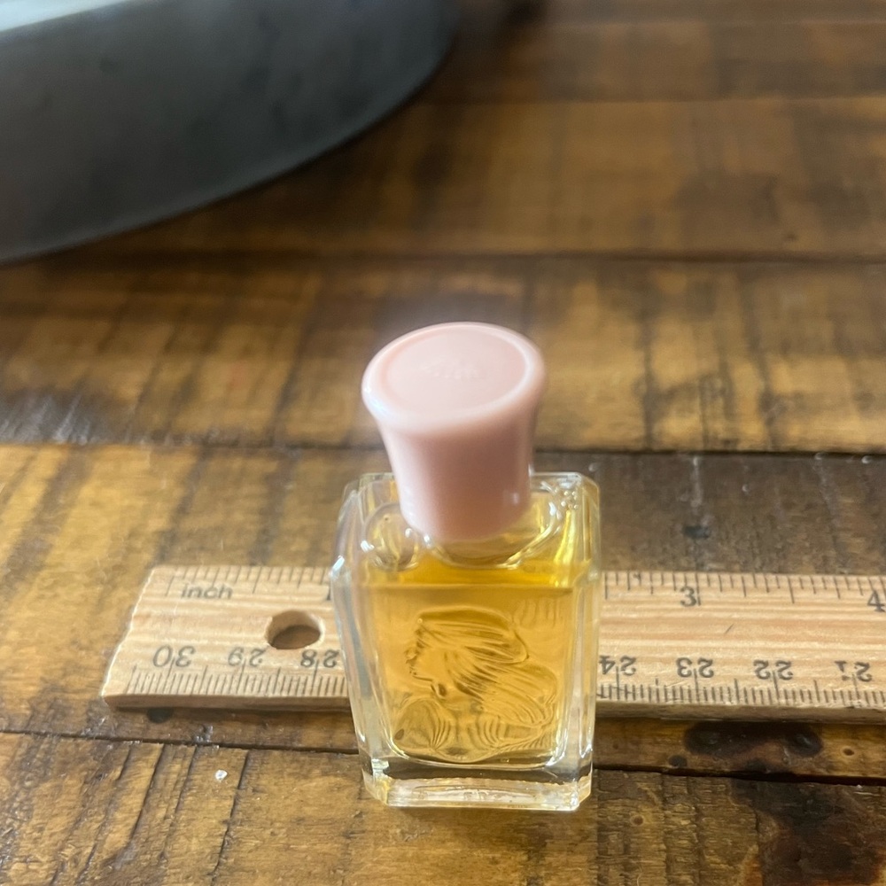 Perfume Bottle with Pink Cap